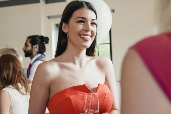 Invitados a la boda socializando juntos — Foto de Stock