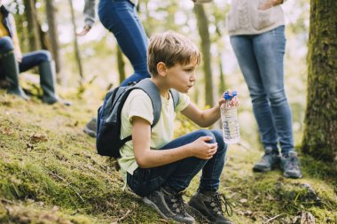 Hiking üzerinden su molası