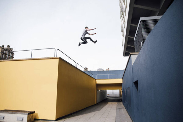 Freerunner in the City Royalty Free Stock Images