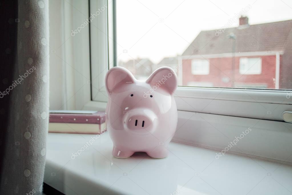 Piggybank on a Windowsill 