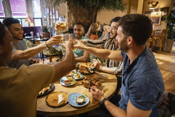 Males Wining and Dining — Stock Photo, Image