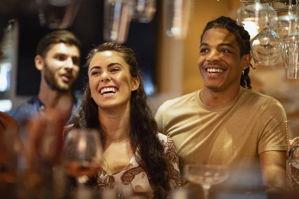 Happiest When With Friends — Stock Photo, Image