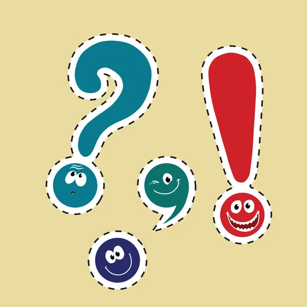 komik smiley noktalama kümesi