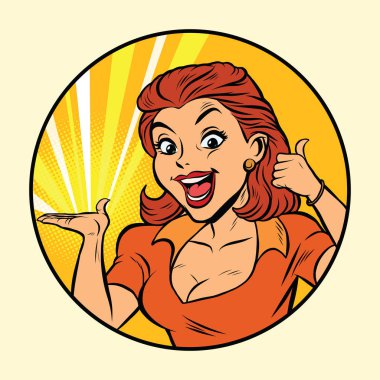 Şirin komik kadın hediye