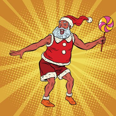 Güney Noel Baba lolipop ile dans