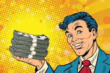Finansal başarı işadamı para ile