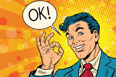 Pozitif iyi işadamı pop sanat