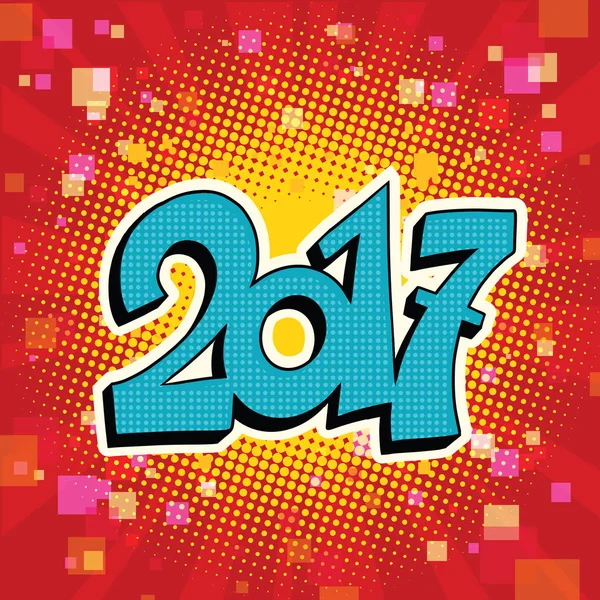 Yeni yılın rakamları 2017 sembolü — Stok Vektör