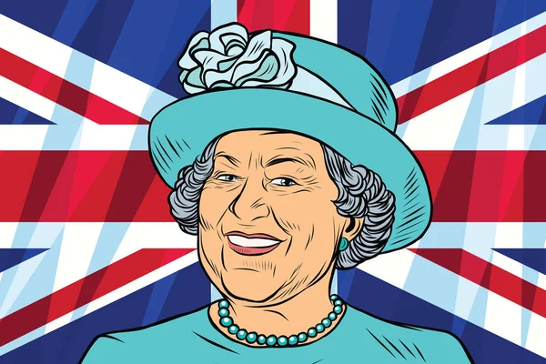 Elizabeth II Rainha do Reino Unido, Canadá, Austrália e — Vetor de Stock