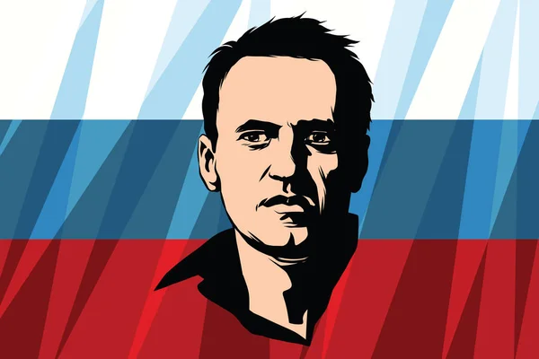 Alexei Navalny de Russische oppositieleider — Stockvector