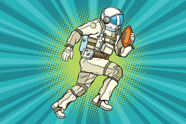 宇航员运动员美式足球 — 图库矢量图片
