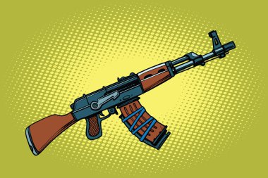 AKM Soviet automatic weapons clipart
