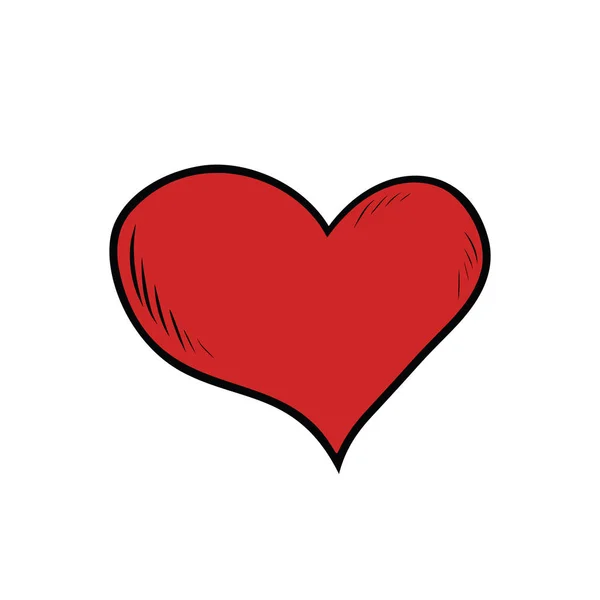 Rött hjärta valentine — Stock vektor