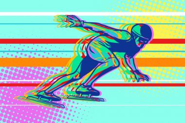 Sürat pateni, buz, kış sporları patenci