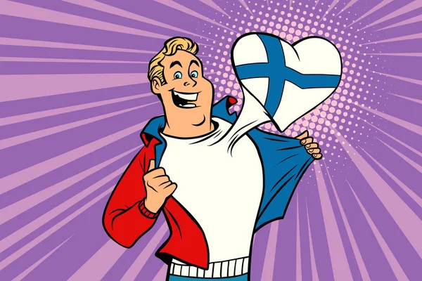 体育迷喜欢芬兰 — 图库矢量图片