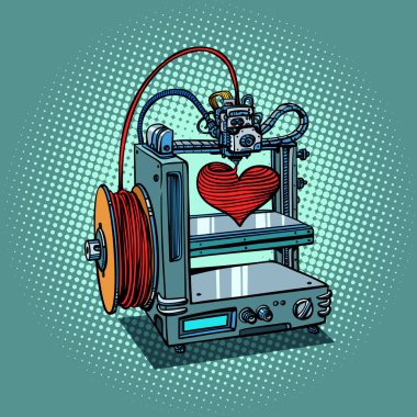 üretim bioprinter parmak izi aşk kalp 3d printerlere harcama maddeler