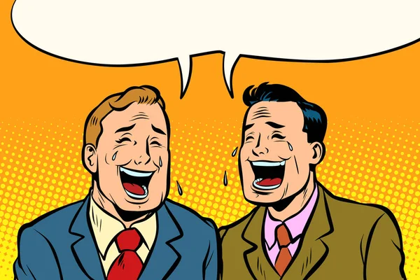 Os dois amigos riem —  Vetores de Stock