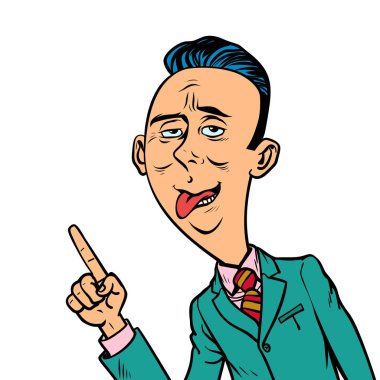 jest saçma komik garip işadamı puan parmak