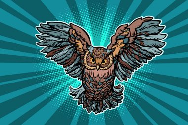 Uçuş güzel gerçekçi baykuş