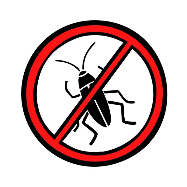 Simbolo icona degli scarafaggi per il controllo dei parassiti — Vettoriale Stock