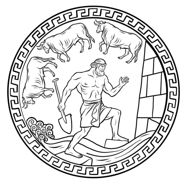 Clean the Augean stables in a single day. 12 Labours of Hercules Heracles