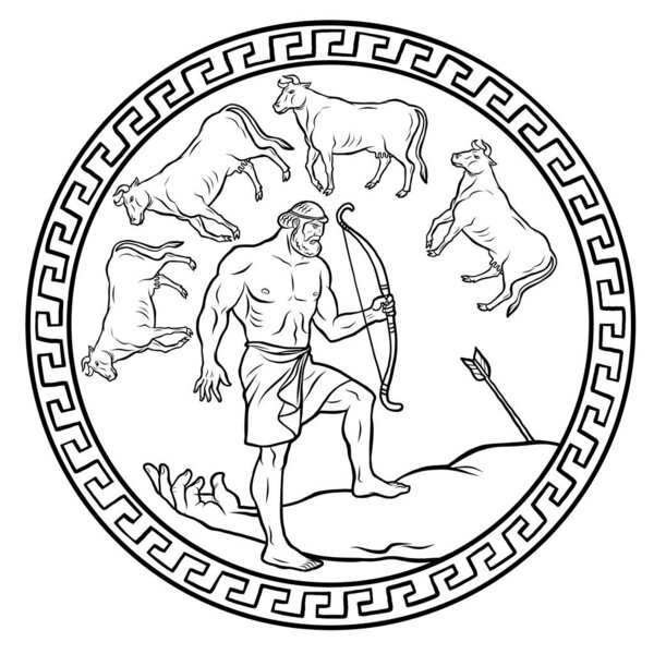 Obtain the cattle of the monster Geryon. 12 Labours of Hercules Heracles