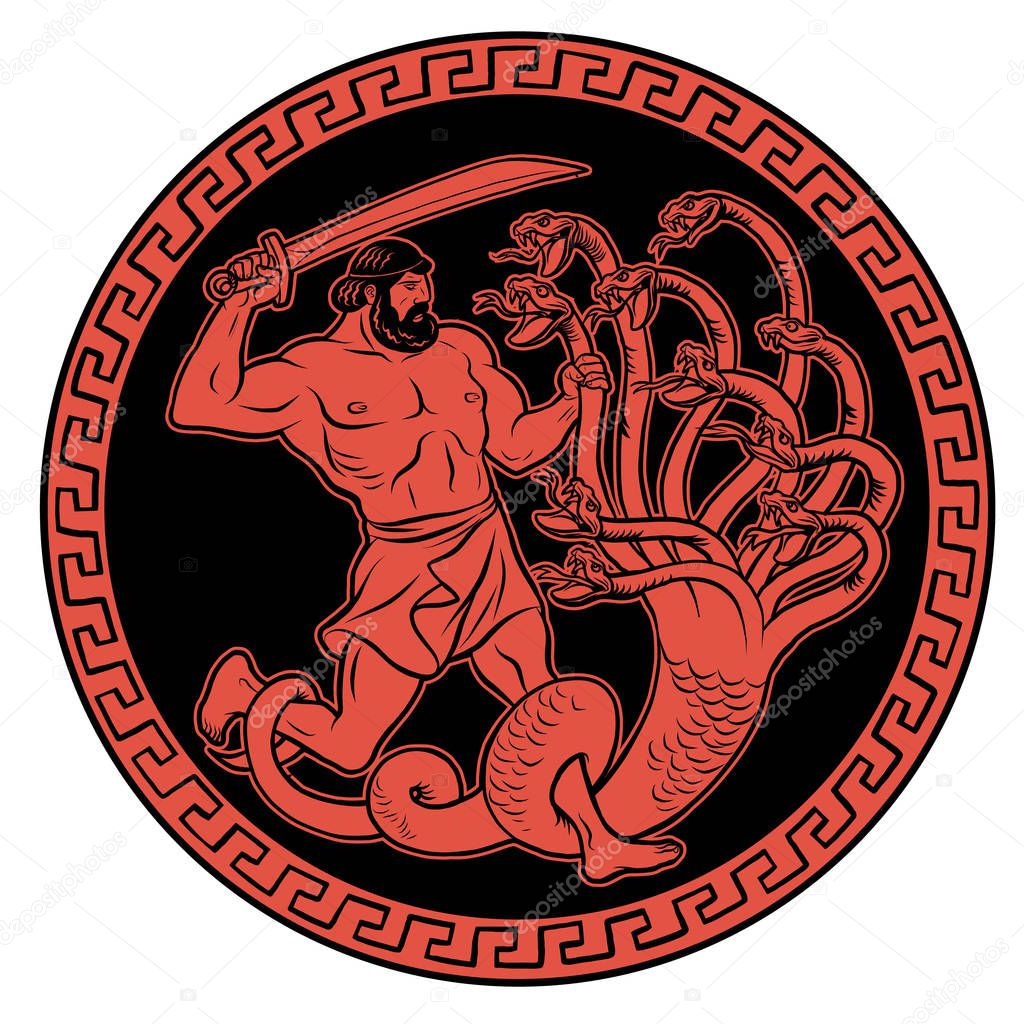Lernaean Hydra. 12 Labours of Hercules Heracles