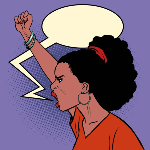 非洲妇女抗议 — 图库矢量图片