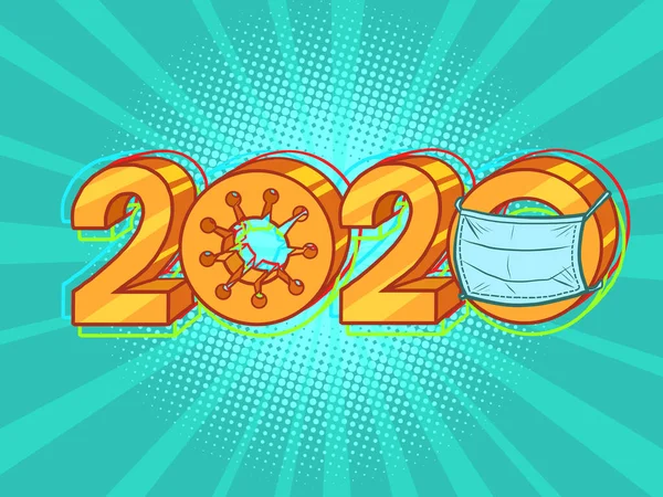 Rok 2020 - planowana pandemia koronawiry19 — Wektor stockowy