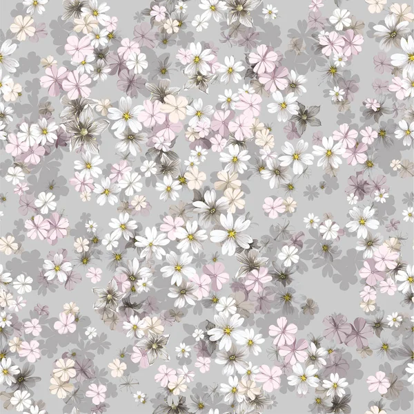 seamless pattern with small flowers on vector. background with white  flowers