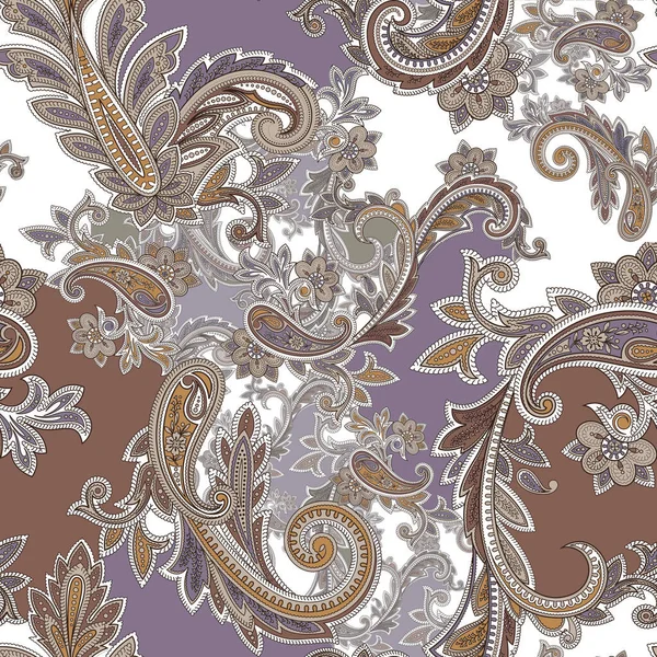 Zökkenőmentes Klasszikus Paisley Minta Textil Design Szövetek Hagyományos Paisley Háttér — Stock Fotó