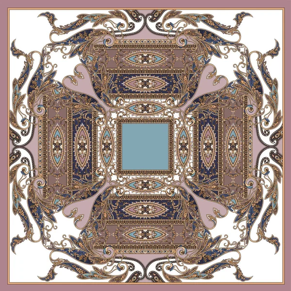 Estampado Paisley Ornamental Sin Costuras Clásico Para Diseño Textil Telas — Archivo Imágenes Vectoriales
