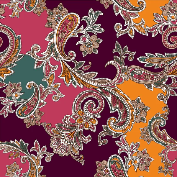 Motif Paisley Ornemental Sans Couture Classique Pour Design Textile Les — Image vectorielle