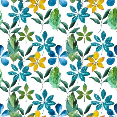 Sulu Boya egzotik ile Seamless Modeli