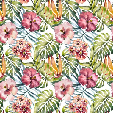  Suluboya ebegümeci ile Seamless Modeli