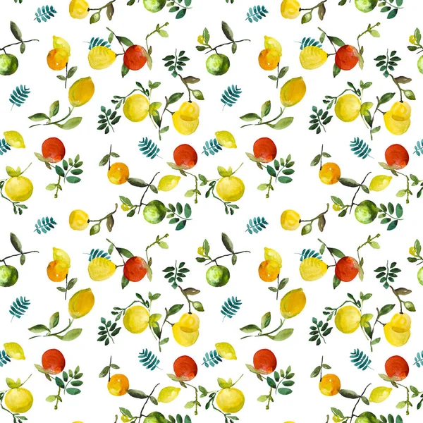 Sulu Boya meyve ile Seamless Modeli