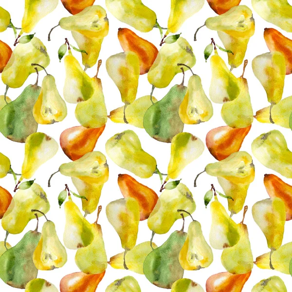 Suluboya armutlarıyla kusursuz desen