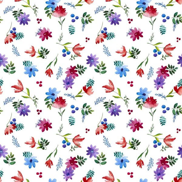 Sulu Boya Lale ile Seamless Modeli