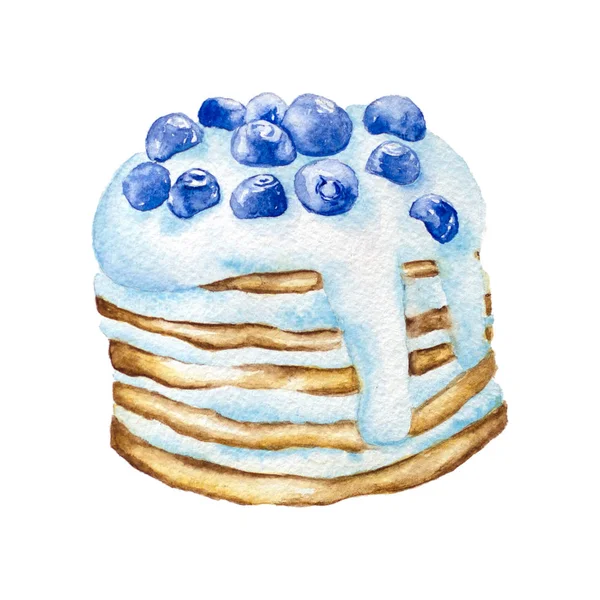 Suluboya gözleme renk illüstrasyon 