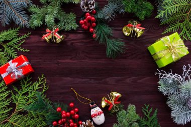 Oyuncaklarla Noel arkaplanı