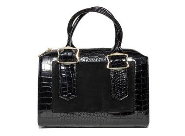 Beyaz bir arka planda kadın çanta