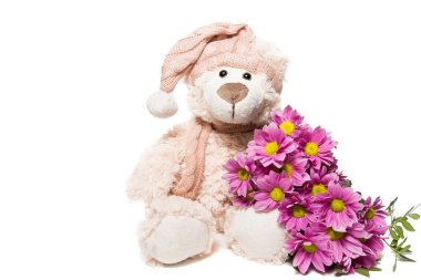 Çiçekli oyuncak ayı.