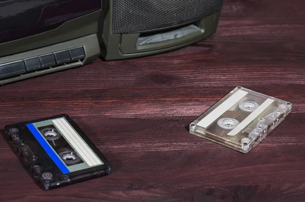 Магнитофон с кассетами — стоковое фото