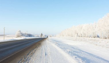 manzara kış yolların