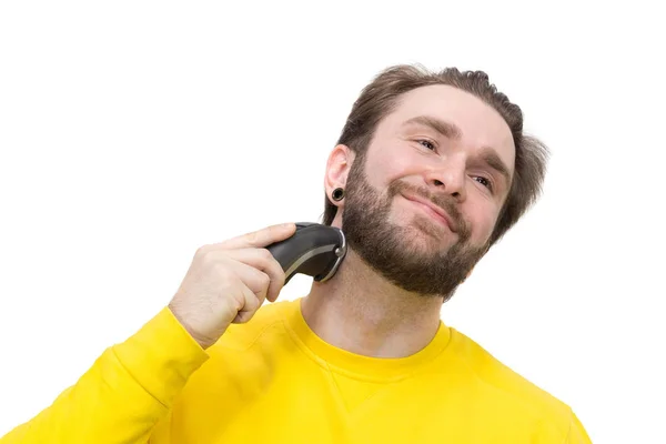 Muž holení vousů — Stock fotografie