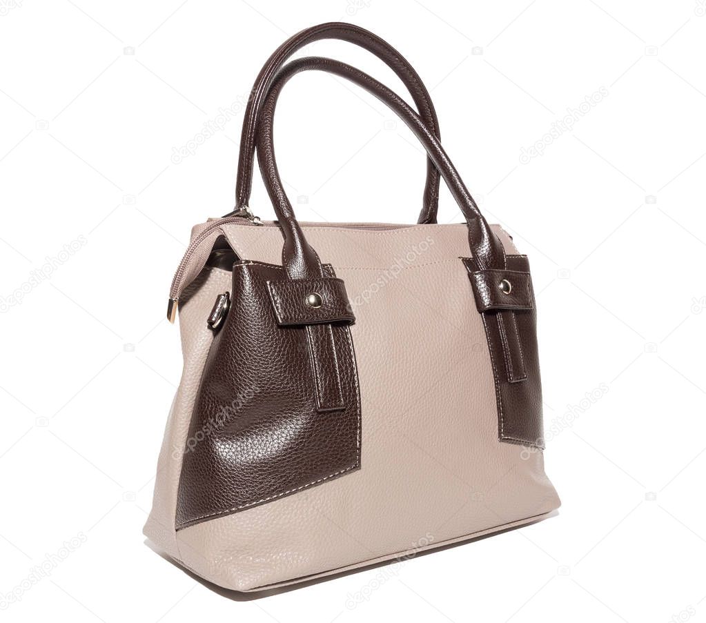 female handbag on a white background