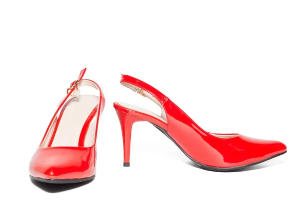 Women's red high-heeled shoes Stock Picture