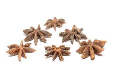 Anise on white background