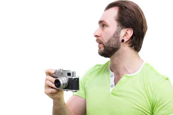 Man with camera — Stock Photo, Image