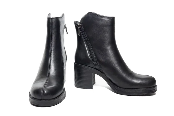Sapatos de couro de inverno feminino — Fotografia de Stock